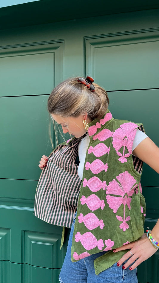 olive vest